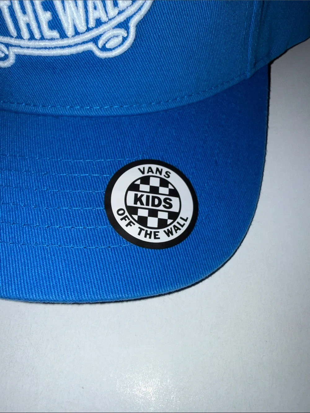 Vans Blue Kids Snapback Hat with White 'Off The Wall' Logo